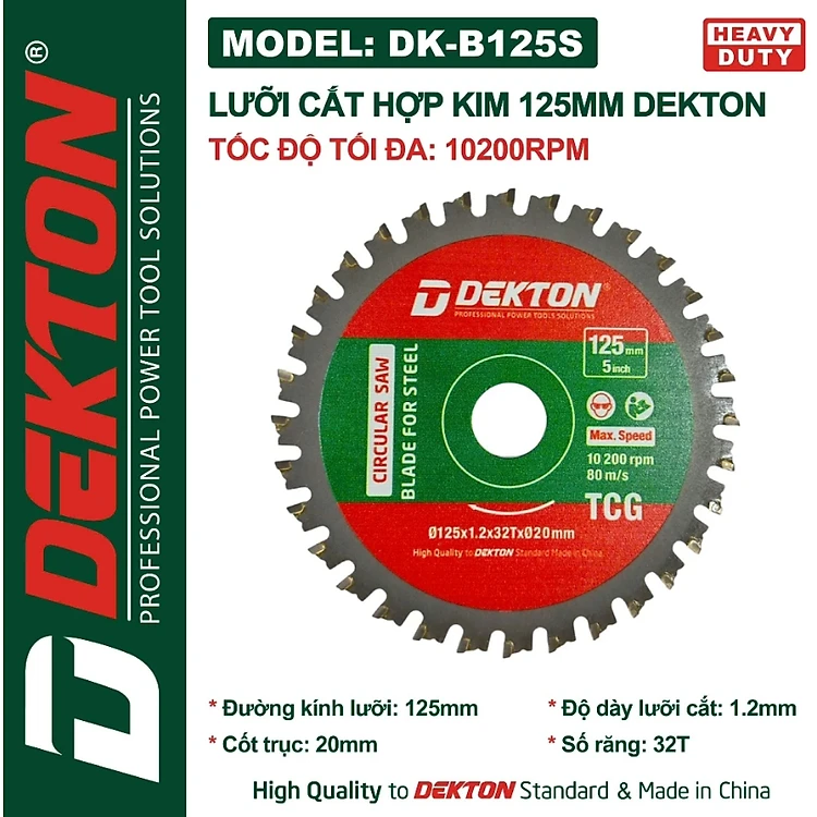 Lưỡi cắt hợp kim Dekton DK-B125S