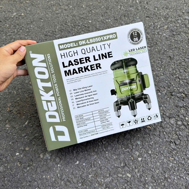 Máy cân bằng lazer 5 tia xanh Dekton LS0501