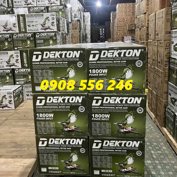 Máy cắt nhôm trượt dekton dk-cn256xbt lưỡi 255mm