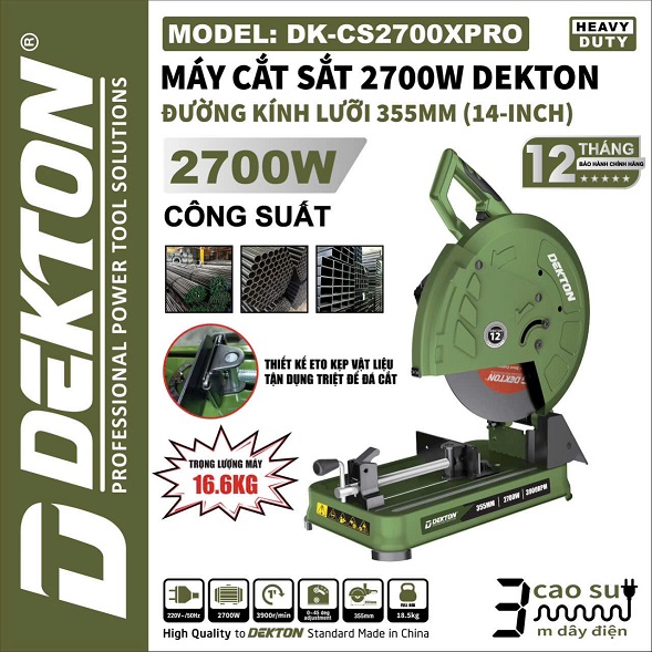 Máy cắt sắt dekton dk-cs2700xpro
