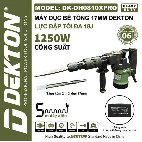 Máy đục bê tông Dekton DK-DH0810XPRO