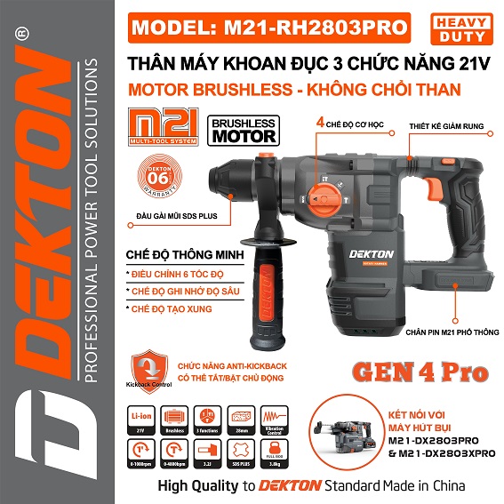 máy khoan đục dekton m21-rh2803pro