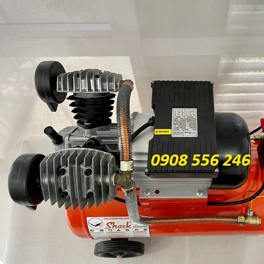 Máy nén khí có dầu 50 lít 2 đầu bơm shark mpm50