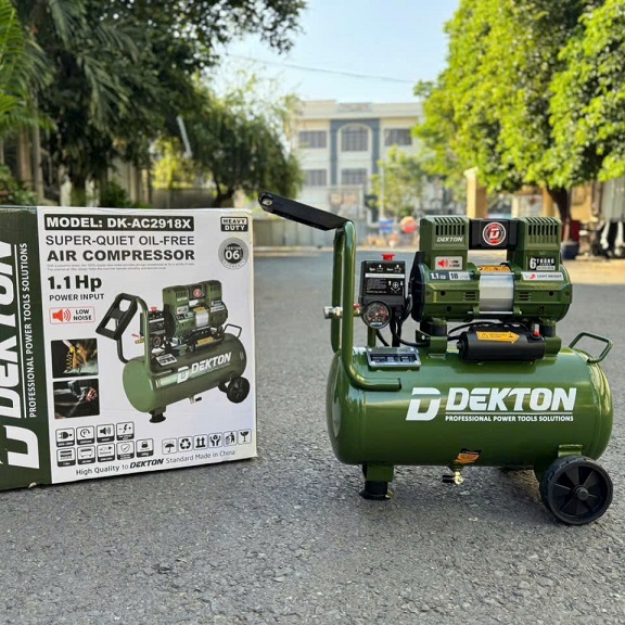 Máy nén khí không dầu dekton dk-ac2918x 18 lít
