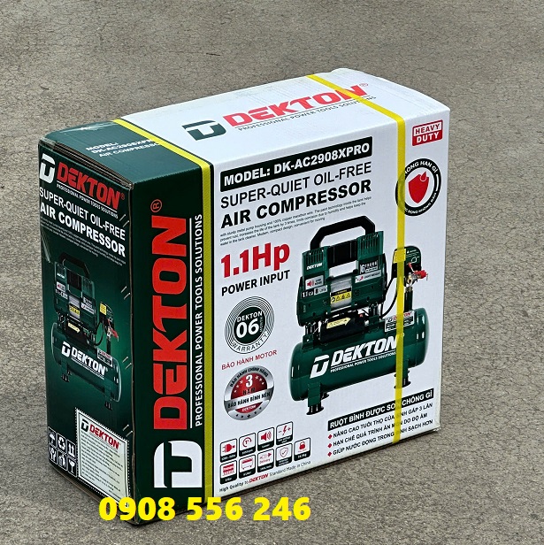 Máy nén khí không dầu dekton dk-ac2908xpro