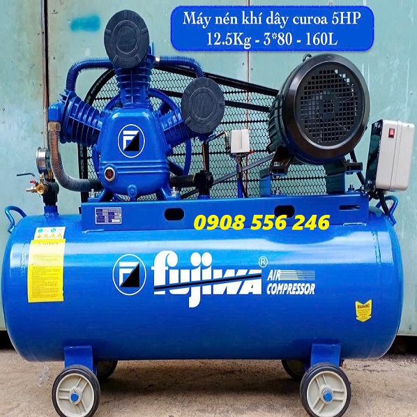 máy nén khí có dầu Fujiwa dùng dây curoa