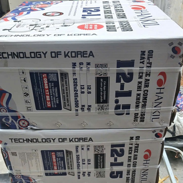 Máy nén khí mini không dầu 12 lít Hankil 12-15 3 Máy nén khí mini không dầu 12 lít Hankil 12-15