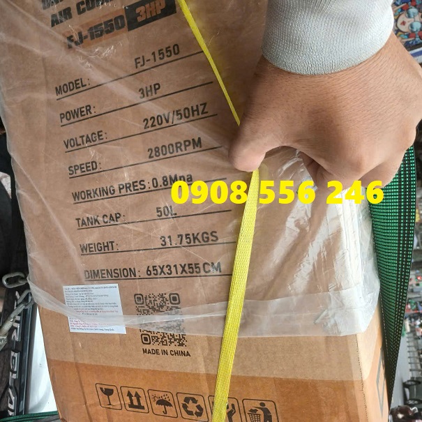 Máy nén khí 50 lít không dầu 3hp fujiwa fj-1550