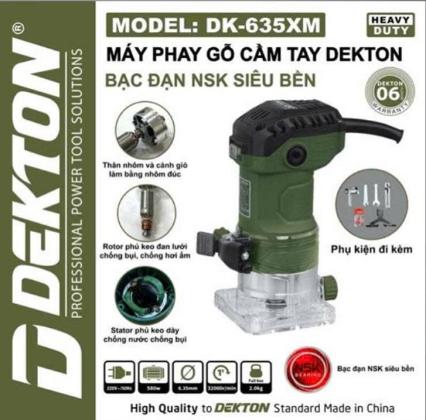 Máy Phay Gỗ Dekton DK-635XM