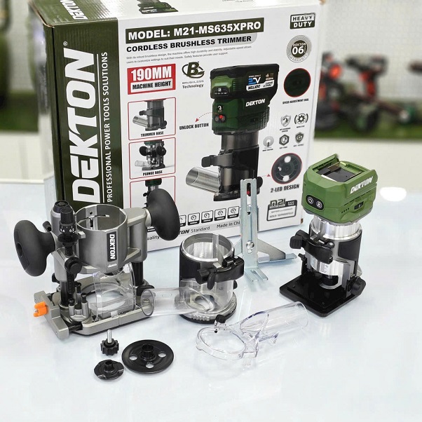 Máy phay gỗ dùng pin dekton m21-ms635xpro