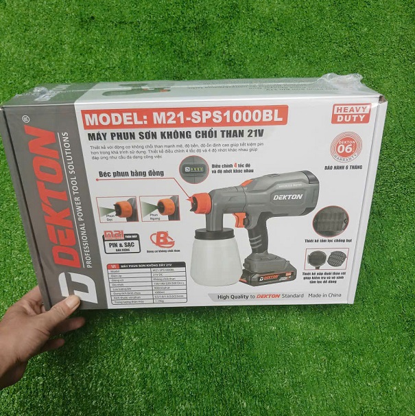Máy phun sơn dekton không chổi than m21-sps1000bl