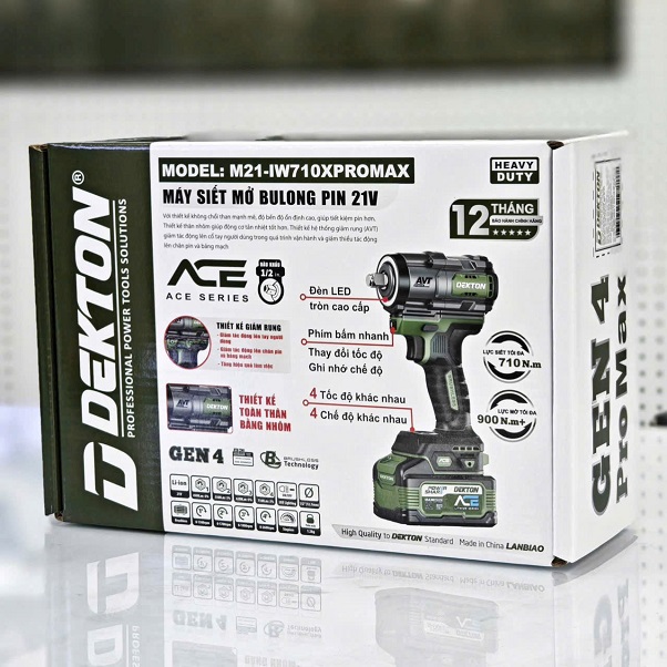 Máy siết bulong dekton m21-iw710xpromax