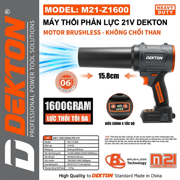 may thoi phan luc dekton m21 z1600