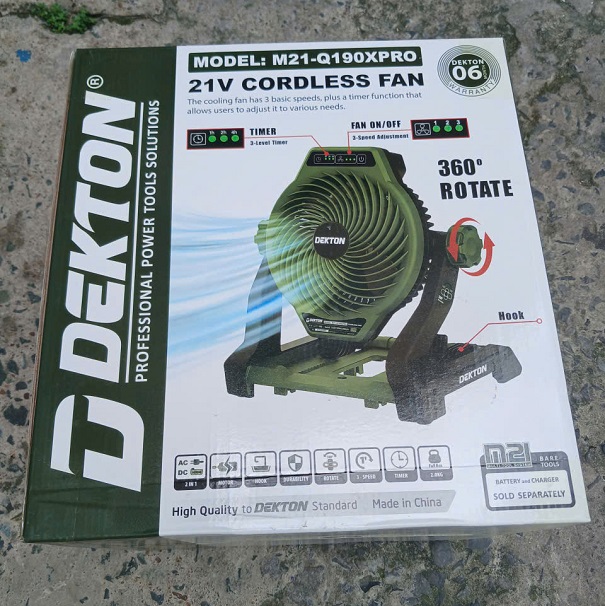 Máy quạt dùng pin dekton m21-q190xpro