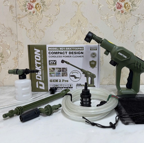 Súng rửa xe dekton dùng pin srx775xpro